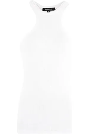 BARBARA BUI Top, Dame, Hvid, L, Bomuld, Sport-Chic 90 Stil Ærmeløse top