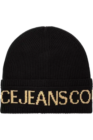 VERSACE Tilbehør, Herre, Sort, ONE SIZE, Uld, Sort Couture Hat