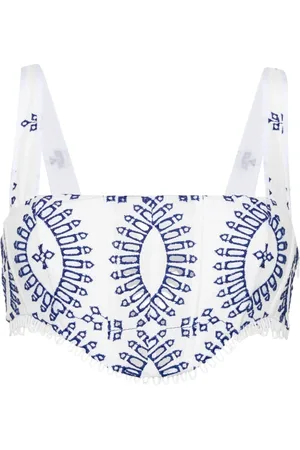 CHARO RUIZ IBIZA Top, Dame, Hvid, S, Bomuld, Ærmeløse top