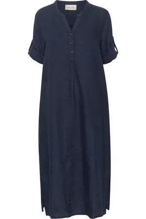 Cream Kjole, Dame, Blå, S/M, Uld, Crbellis Caftan Dress Kjoler 10611577 Dress Blues