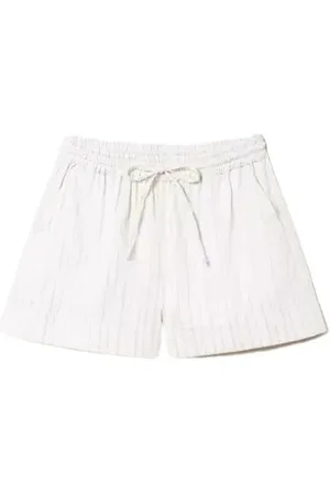 Twin-Set Shorts, Dame, Hvid, M, Linned, Korte shorts