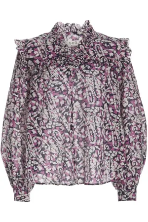 SEA Bluser & Skjorter, Dame, Lilla, S, Bomuld, Blouses