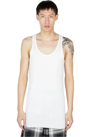 Sulvam Top, Herre, Hvid, XL, Bomuld, Jersey Crewneck Ærmeløse top