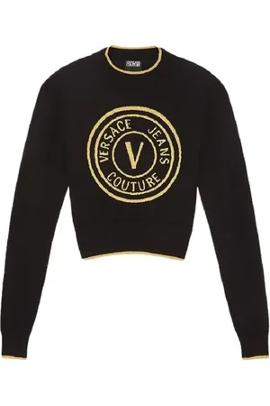 VERSACE Strik, Dame, Sort, S, Sort Sweaters