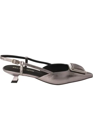Bruno Premi Sko, Dame, Grå, 38 EU, Læder, Sølv Metallic Slip-On Sko