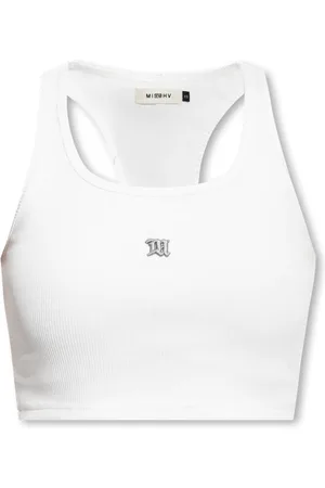 MISBHV Top, Dame, Hvid, L, Bomuld, Ærmeløse top
