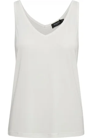 Soaked in Luxury Top, Dame, Hvid, S, Uld, Blød Ærmeløse top Hvid