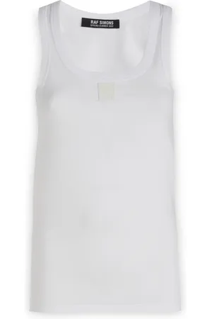 RAF SIMONS Top, Dame, Hvid, M, Uld, Ærmeløse top