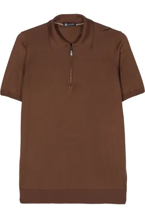COLOMBO Top, Herre, Brun, XL, Polo Bluser