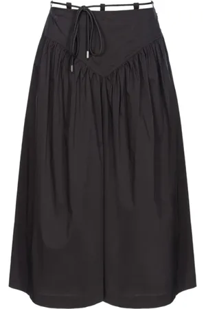 Pinko Nederdel, Dame, Sort, XL, Uld, Midi Skirts