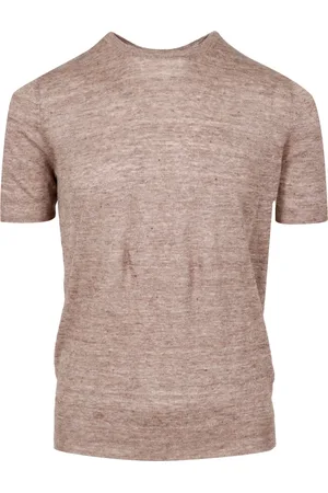 BARBA Strik, Herre, , XL, Linned, Lin Striktrøje Halve Ærmer