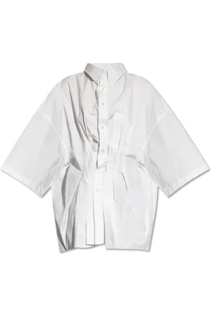 Maison Margiela Bluser & Skjorter, Dame, Hvid, 3XS, Bomuld, Oversize Skjorte