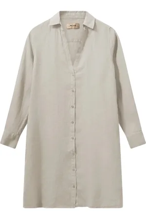 Mos Mosh Kjole, Dame, Grå, L, Linned, Rielle Linen Dress