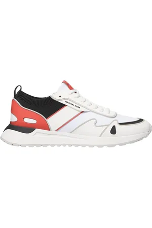 Michael Kors Sko, Herre, Hvid, 41 EU, Uld, Moderne Rød og Hvid Sneakers til Mænd