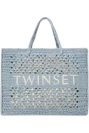 Twin-Set Taske, Dame, Blå, ONE SIZE, Uld, Tote Bags