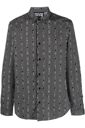 VERSACE Skjorte, Herre, Sort, L, Bomuld, Long Sleeve Tops