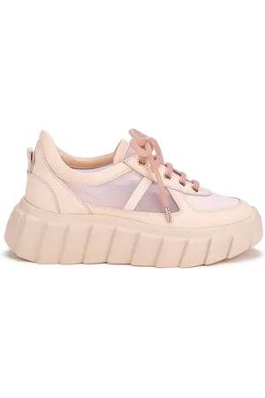 AGL ATTILIO GIUSTI LEOMBRUNI Sko, Dame, Lyserød, 41 EU, Uld, Casual Closed Wedges Sneakers