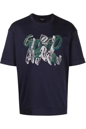 Giorgio Armani Top, Herre, Blå, 2XL, Bomuld, Hoodies