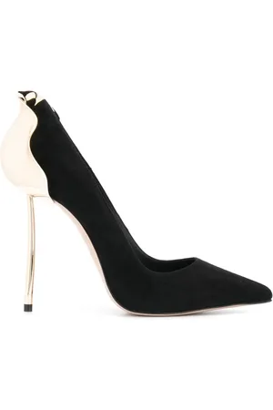 LE SILLA Sko, Dame, Sort, 38 EU, Læder, Elegant Sort Velvet Højhælede