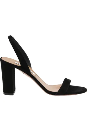 Aquazzura Sko, Dame, Sort, 41 EU, Sorte Sandaler med Gråt Detalje