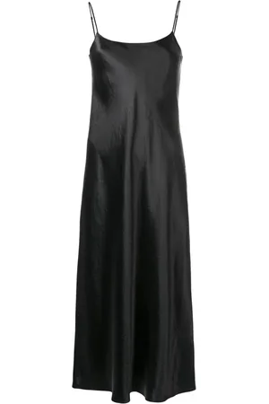 Vince Kjole, Dame, Sort, M, Uld, Casual Sort Midi Kjole