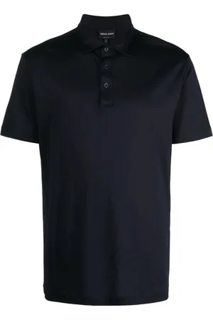 Giorgio Armani Top, Herre, Blå, 2XL, Bomuld, Polo Bluser