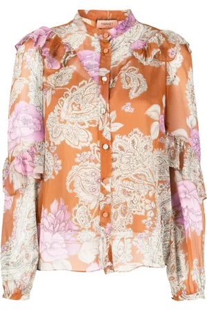 Twin-Set Bluser & Skjorter, Dame, Flerfarvet, 2XS, Uld, Long Sleeve Tops