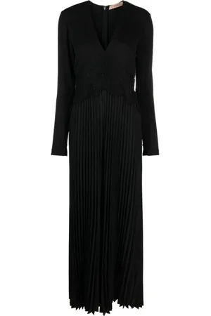 Twin-Set Kjole, Dame, Sort, S, Nylon, Maxi Dresses