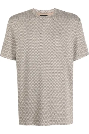 Giorgio Armani Top, Herre, , XL, Uld, Elegant Multifarvet Herre T-shirt