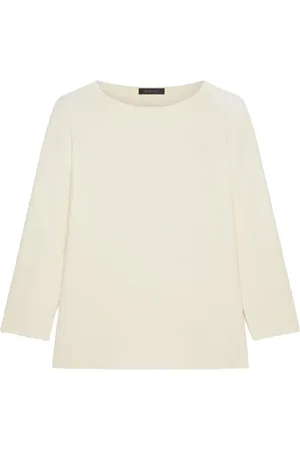 Elena Miro Top, Dame, Hvid, M, Uld, Sweatshirts