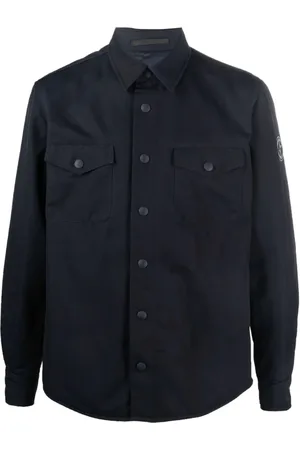 Giorgio Armani Jakke, Herre, Blå, M, Polyester, Long Sleeve Tops