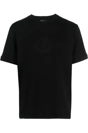 Giorgio Armani Top, Herre, Sort, 3XL, Cashmere, T-shirts