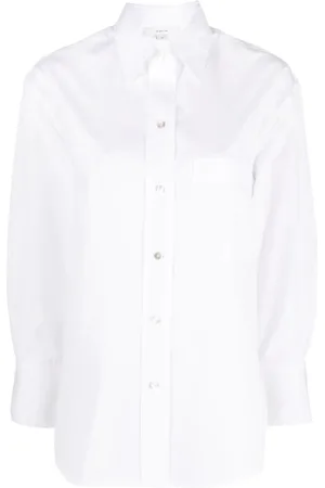 Vince Bluser & Skjorter, Dame, Hvid, M, Bomuld, Long Sleeve Tops