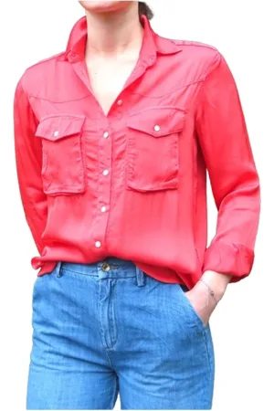 Masons Bluser & Skjorter, Dame, , XS, Satin, Satin Safari Skjorte