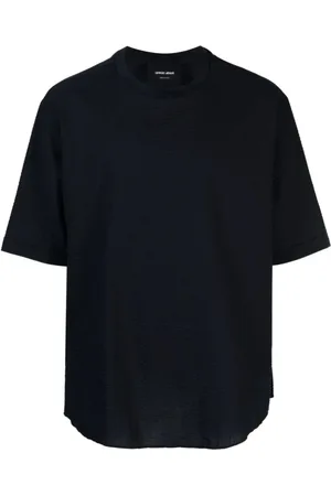 Giorgio Armani Top, Herre, Blå, L, Bomuld, Long Sleeve Tops