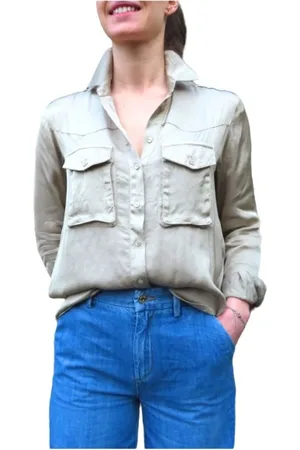 Masons Bluser & Skjorter, Dame, , XS, Satin, Satin Safari Skjorte