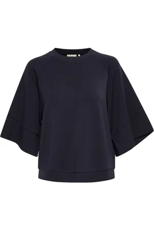 INWEAR Sweathshirts & Hoodies, Dame, Sort, XL, Uld, Esteriw Tshirt Toppe & T-shirts 30109367 Marine Blue