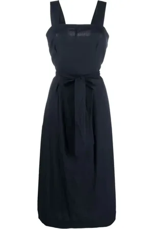 Vince Kjole, Dame, Blå, L, Bomuld, Midi Dresses