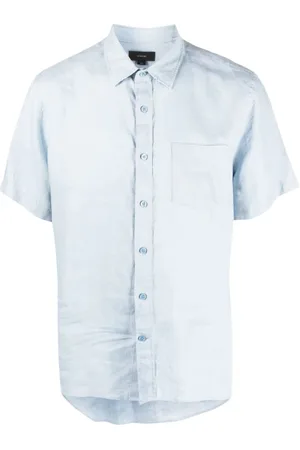 Vince Skjorte, Herre, Blå, 2XL, Uld, Short Sleeve Bluser