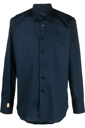 BILLIONAIRE Skjorte, Herre, Blå, L, Bomuld, Long Sleeve Tops