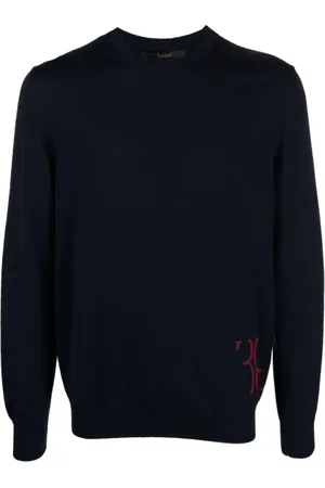 BILLIONAIRE Strik, Herre, Blå, L, Uld, Polo Bluser
