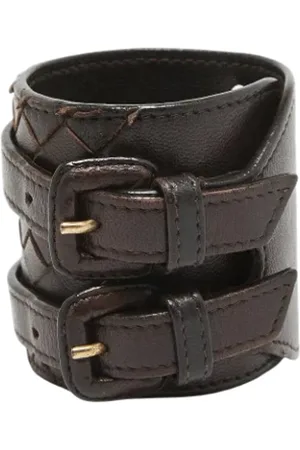 Bottega Veneta Pre-owned, Dame, Brun, ONE SIZE, Uld, Pre-owned Laeder baelter