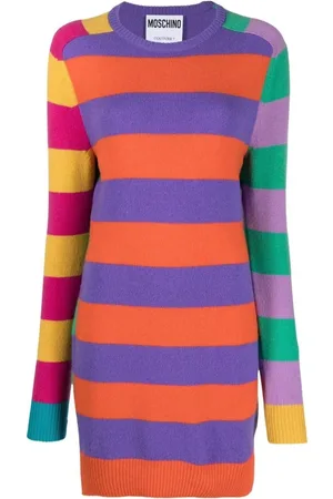 Moschino Kjole, Dame, Flerfarvet, M, Uld, Korte kjoler
