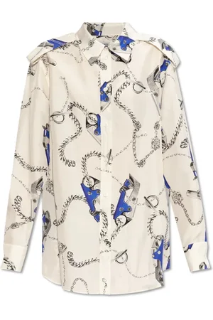 Burberry Bluser & Skjorter, Dame, Flerfarvet, 2XS, Silkeskjorte