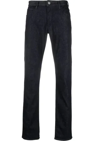 Giorgio Armani Jeans, Herre, Blå, W31, Bomuld, Straight Jeans