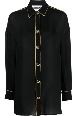 Moschino Bluser & Skjorter, Dame, Sort, XS, Uld, Blouses