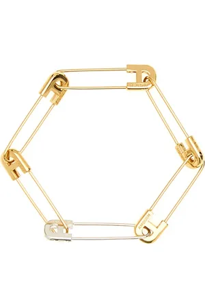 AMBUSH Tilbehør, Herre, Gul, S, Uld, To-tone Sikkerhedsnål Link Armbånd