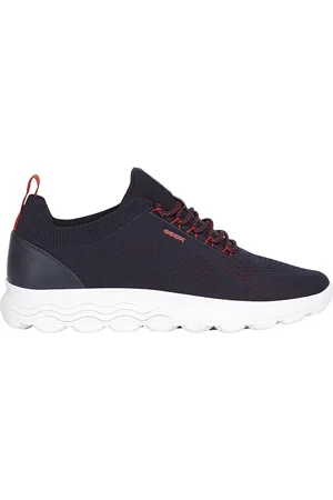 Geox Sko, Herre, Blå, 44 EU, Blå Casual Tekstil Sneakers med Gummisål