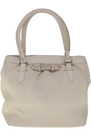 Dior Pre-owned, Dame, Hvid, ONE SIZE, Tyl, Pre-owned Laeder totes