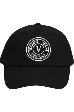 VERSACE Tilbehør, Herre, Sort, ONE SIZE, Bomuld, Sort Bomuld Logo Kasket
